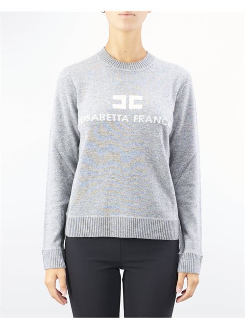 Pullover in misto cashmere con logo Elisabetta Franchi ELISABETTA FRANCHI | Maglia | MK64S46E2G41